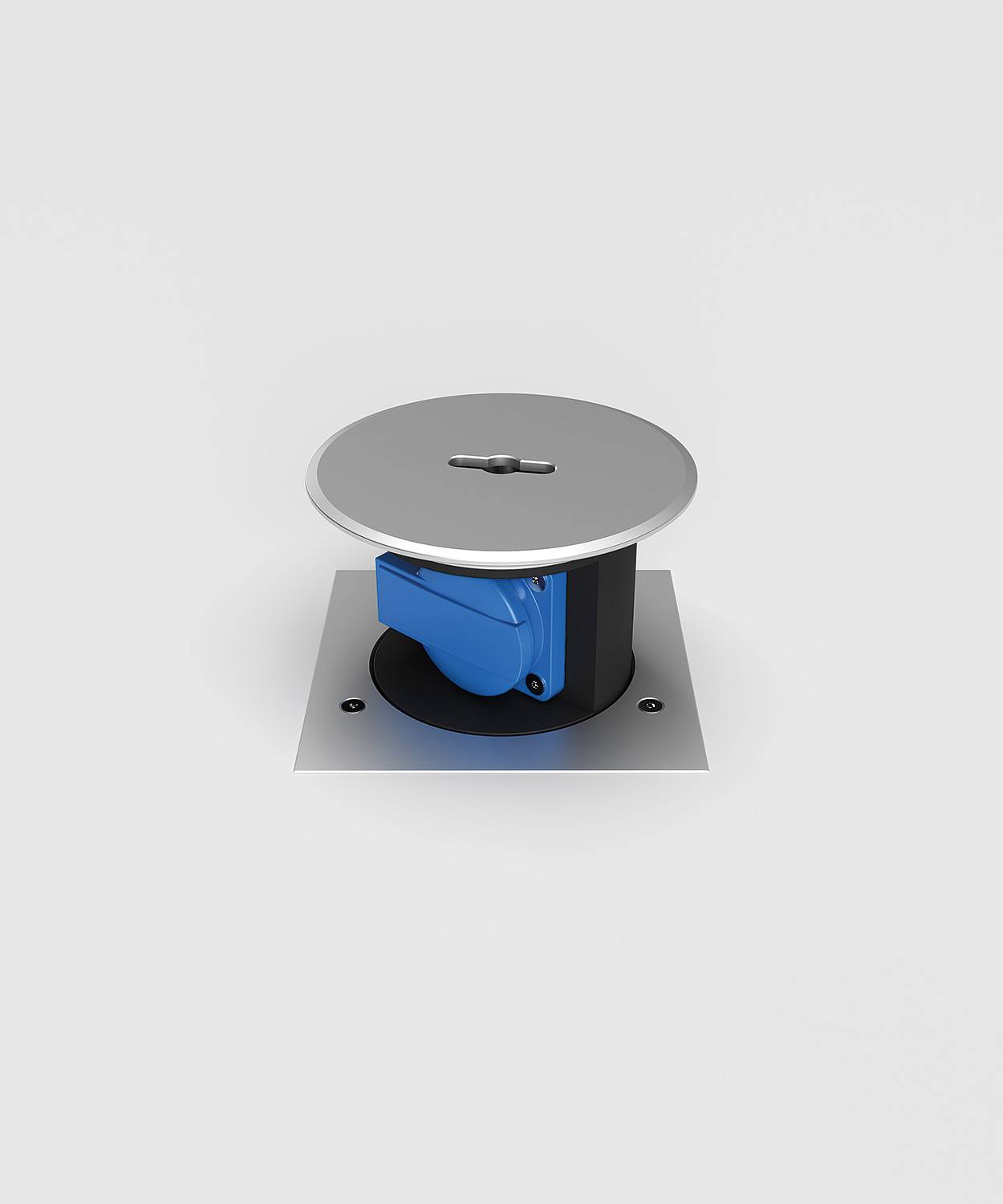 Senkverteiler SV112; 1x Schuko, eckiger Rahmen