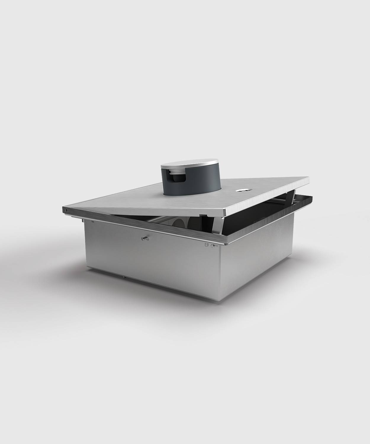 Bodensteckdose/ Bodentank 2004Q; 4x Schuko, Tube