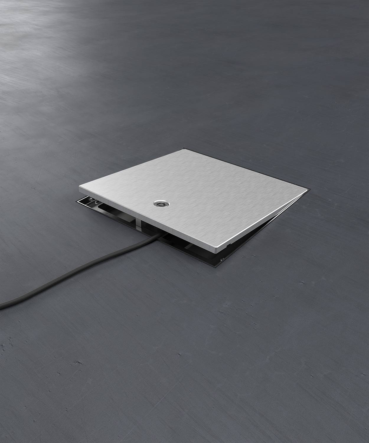 Bodensteckdose/ Bodentank 2008A; 4x Schuko, 4x RJ45 2fach