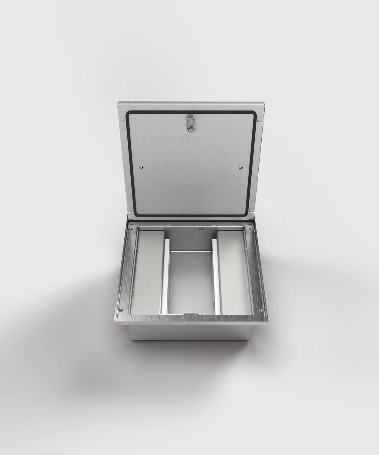 Bodensteckdose/ Bodentank 2008A; 4x Schuko, 4x RJ45 2fach