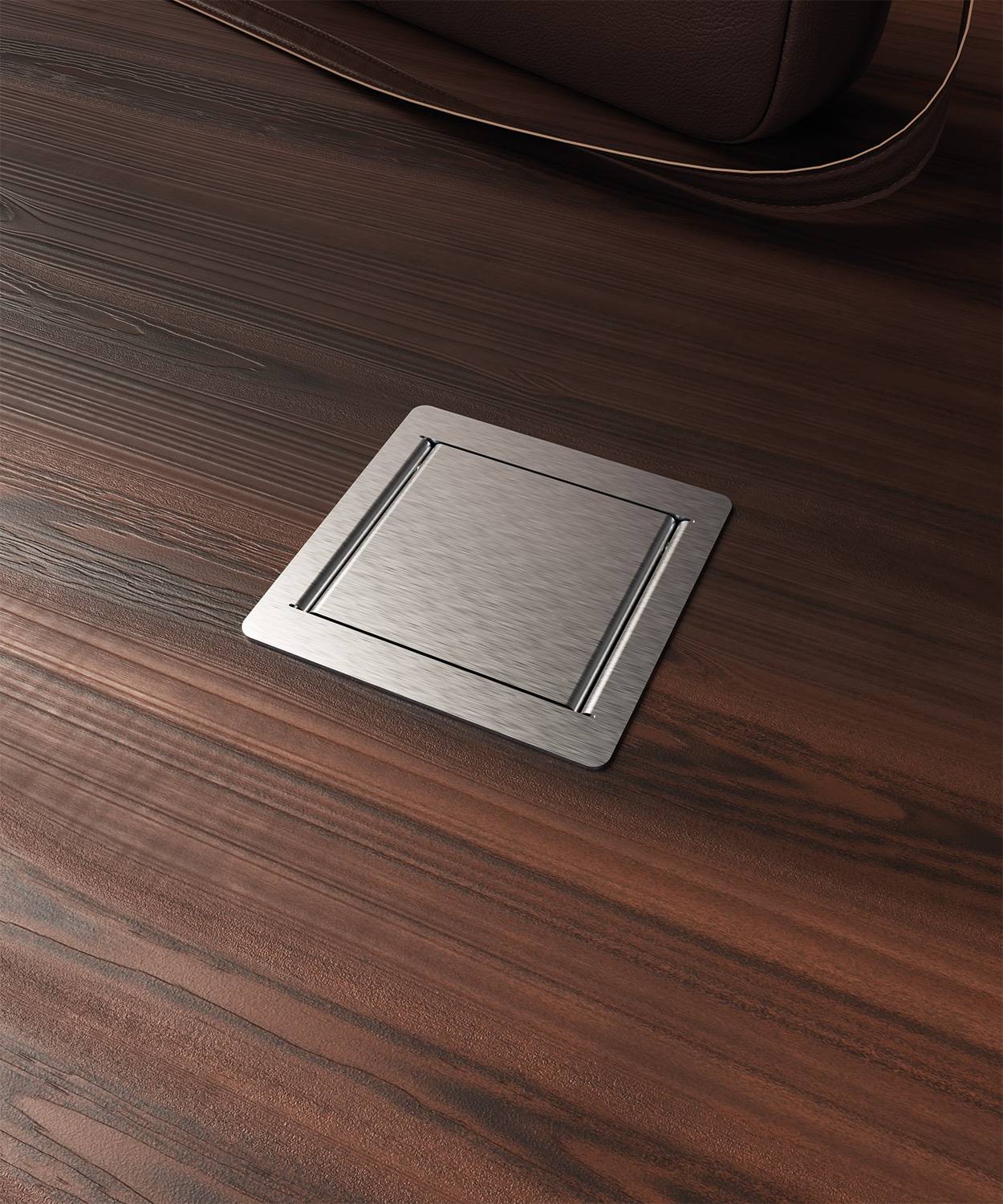 Bodensteckdose/ Bodentank 3301E; 1x Schuko, 1x RJ45 2fach