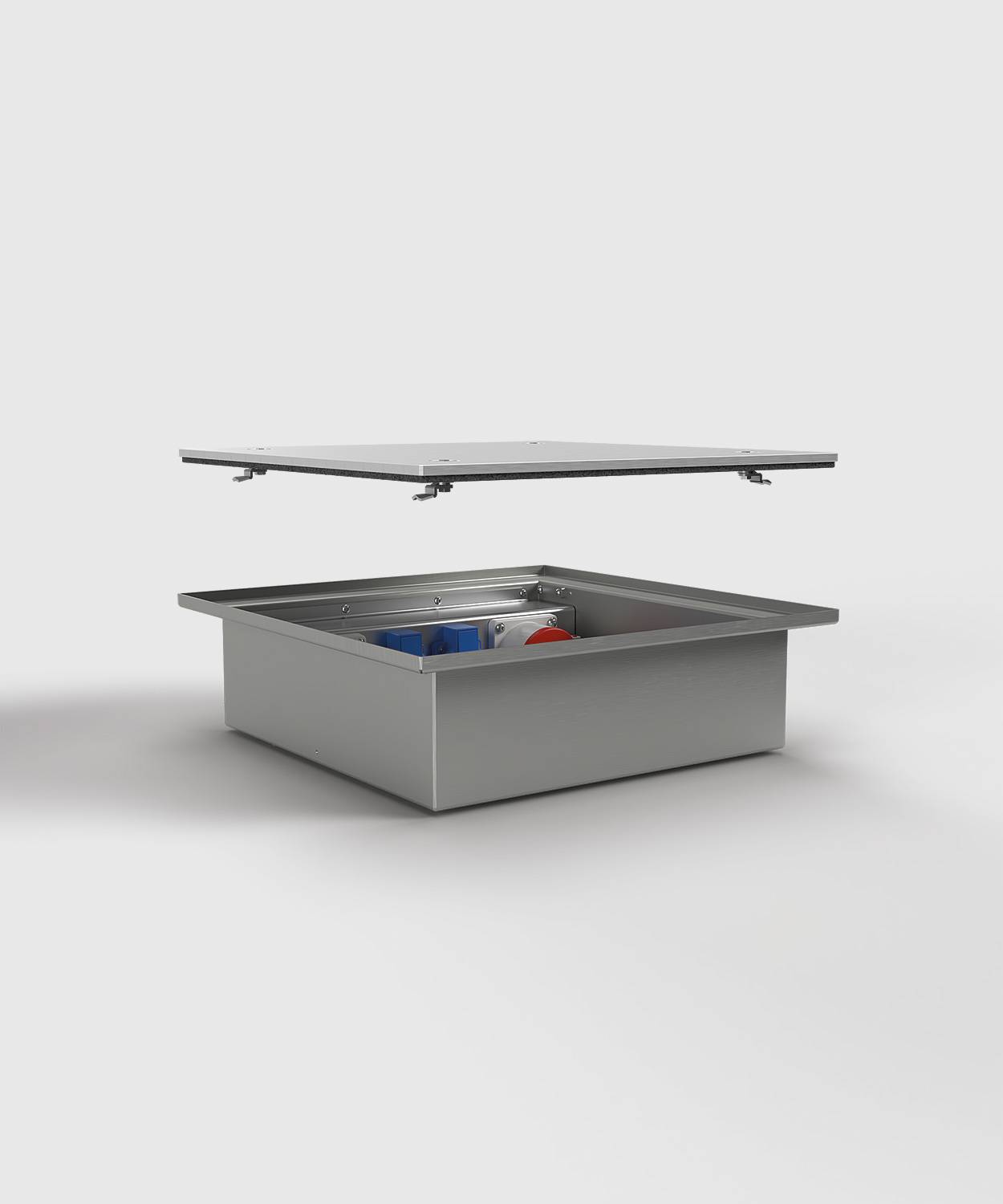 CEE- Bodentank 6522A; 2x Schuko, 1x CEE 5/16A 400V, 1x CEE 5/32A 400V,