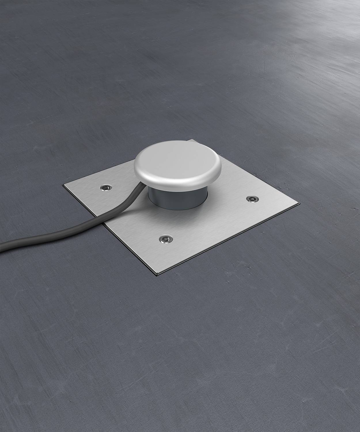 CEE- Bodentank 6523Q; 3x Schuko, 1x CEE 5/16A 400V, 1x CEE 5/32A 400V,