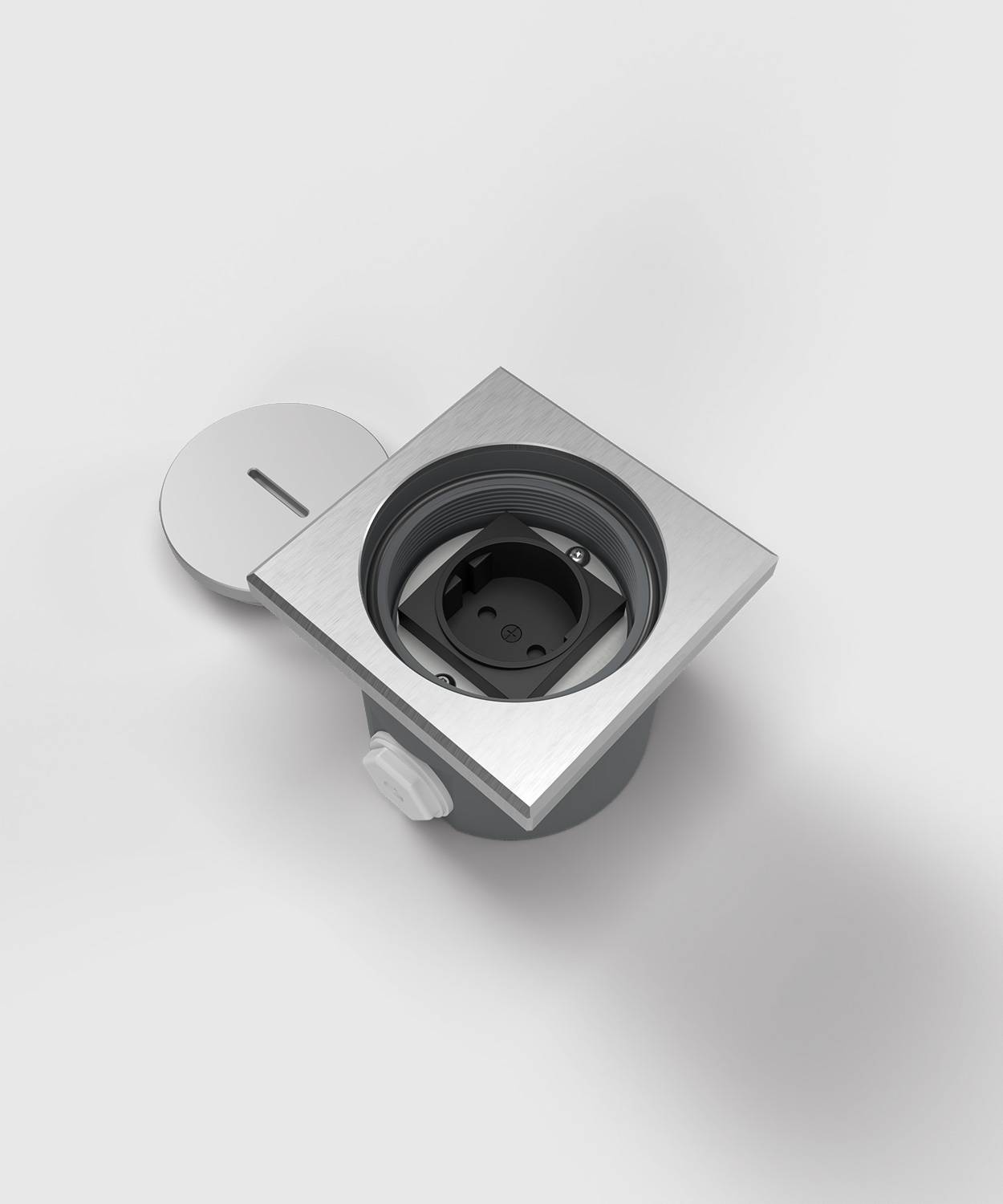 Bodensteckdose/ Bodentank 7601A; 1x Schuko,