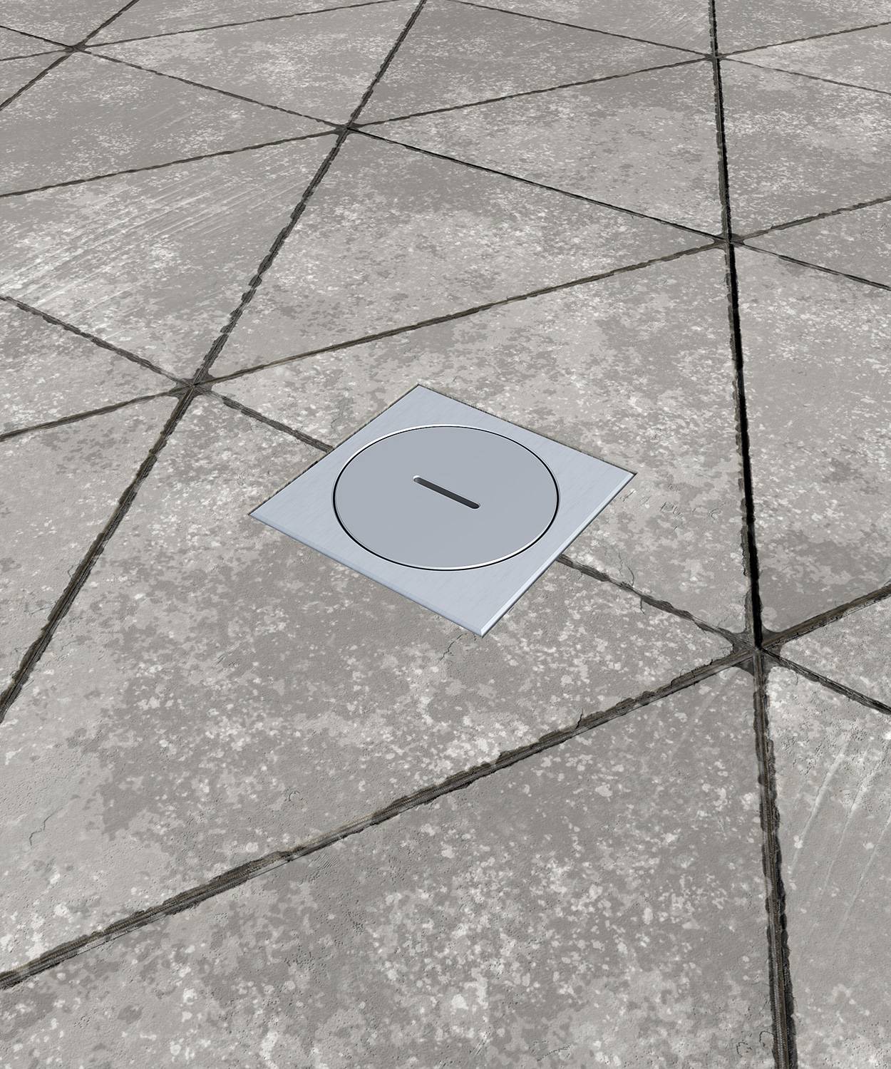 Bodensteckdose/ Bodentank 7601A; 1x Schuko,