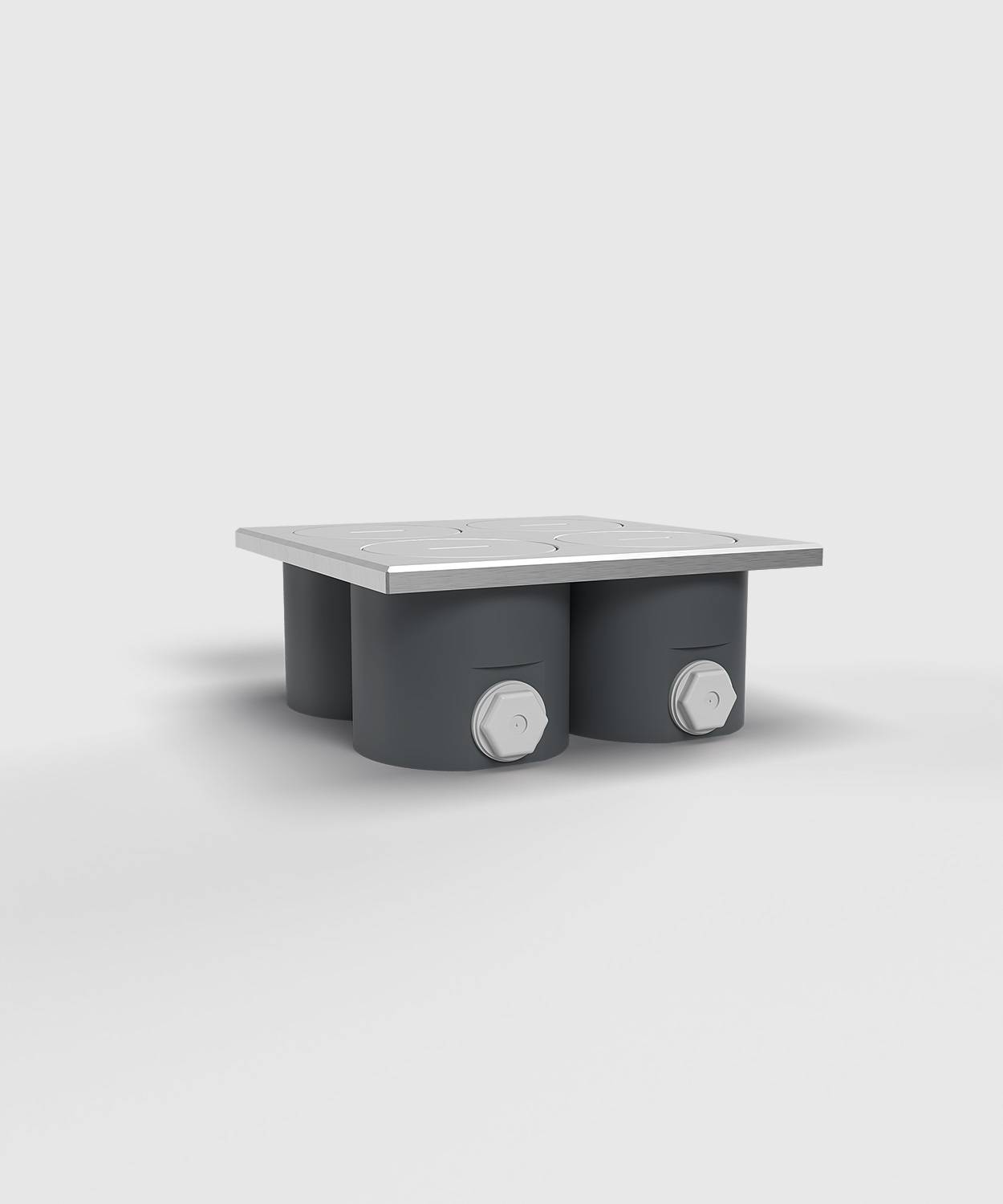 Bodensteckdose/ Bodentank 7604A; 4x Schuko,