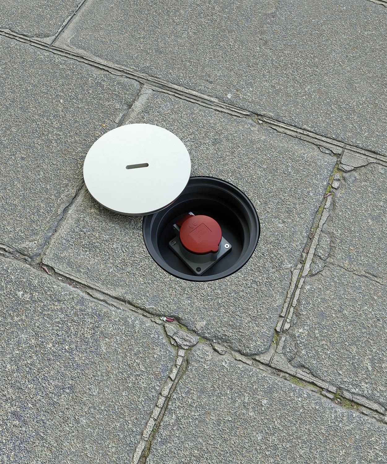 Bodensteckdose/ Bodentank 7705A; 1x CEE 5/16A 400V,