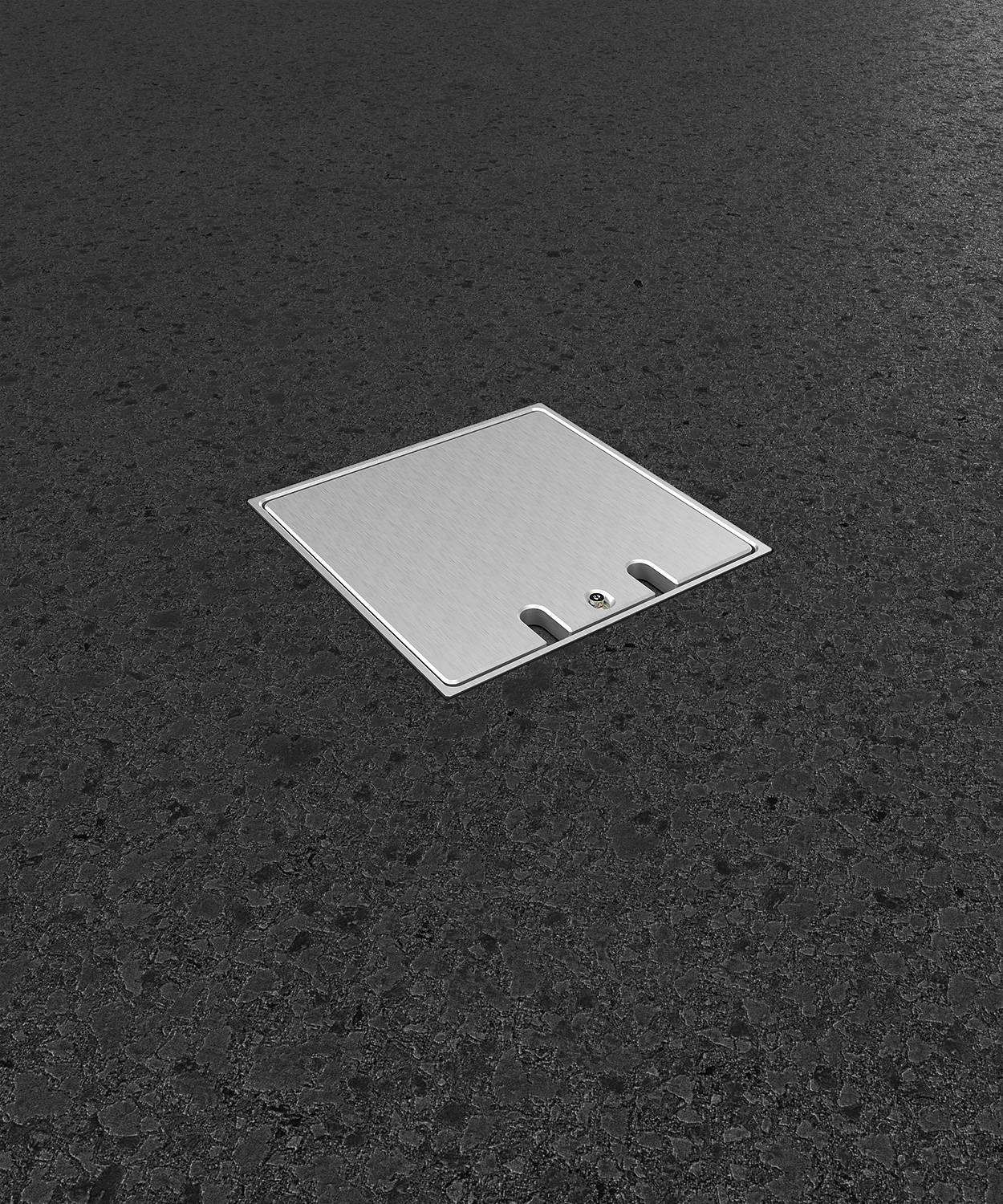 Bodensteckdose/ Bodentank 8302A; 2x Schuko,