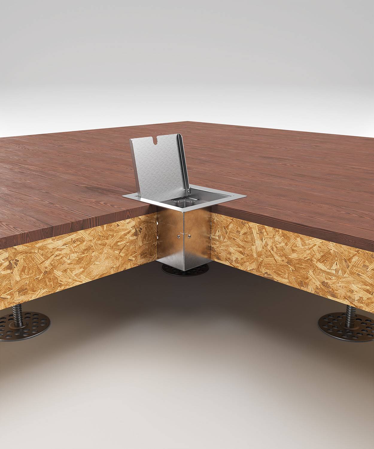 Bodensteckdose/ Bodentank 8501E; 1x Schuko,