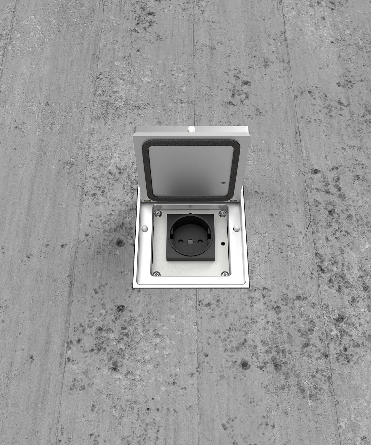 Bodensteckdose/ Bodentank 8701A; 1x RJ45 2fach,