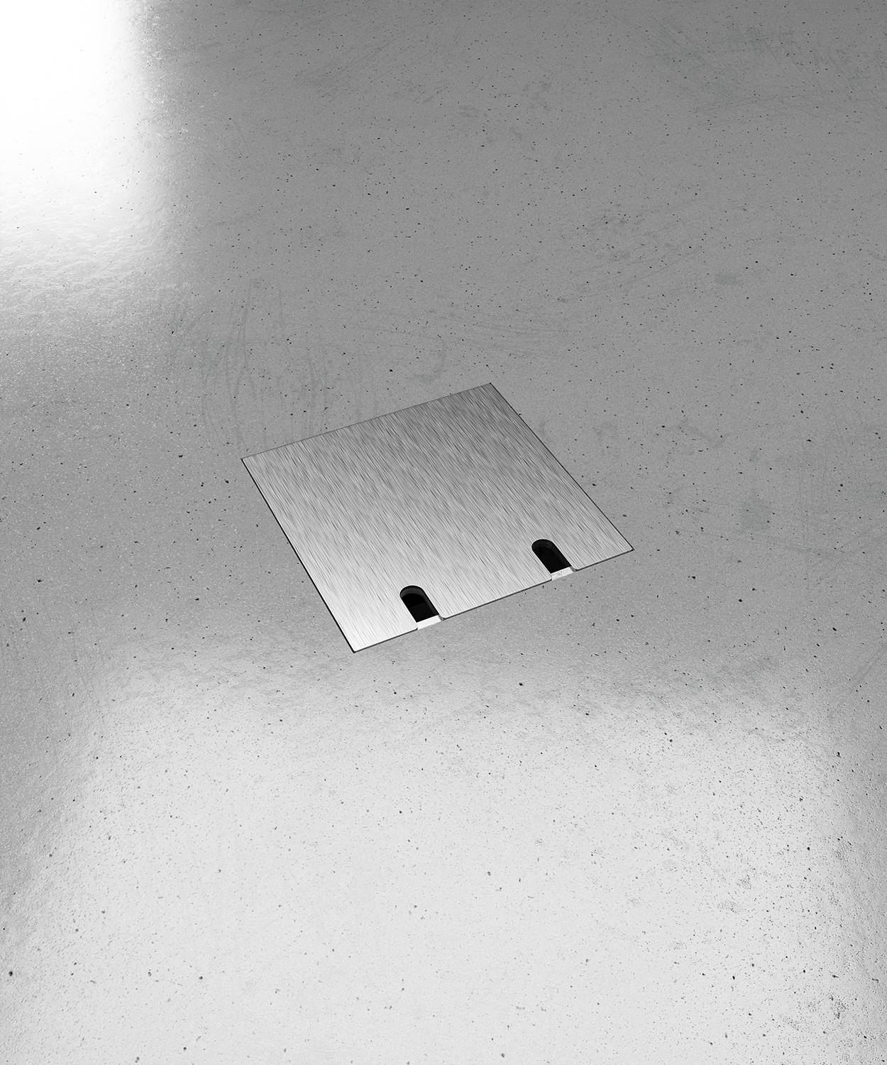 Bodensteckdose/ Bodentank 8802E; 1x Schuko, 1x RJ45 2fach,