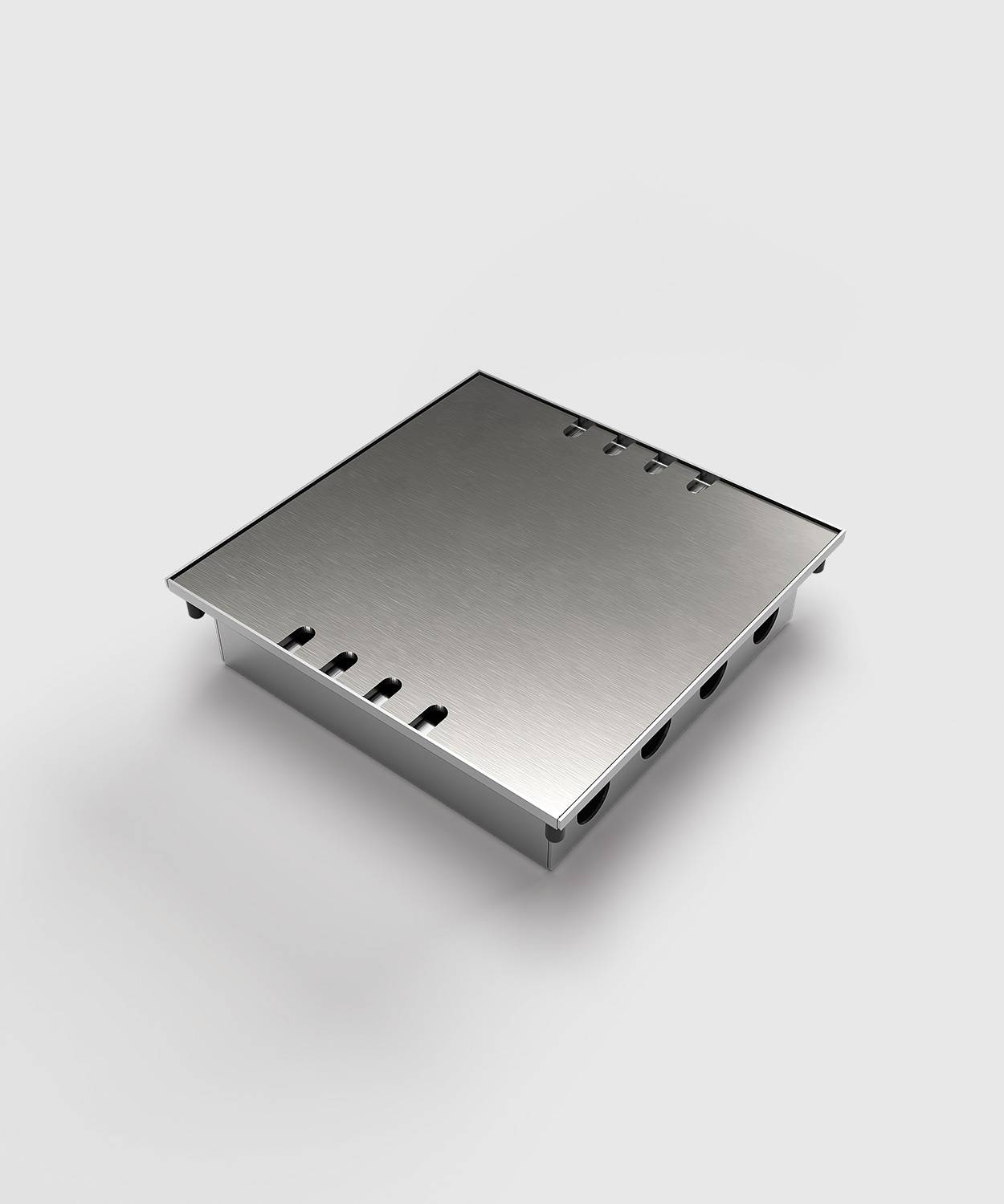 Bodensteckdose/ Bodentank 8808E; 4x Schuko, 4x RJ45 2fach,