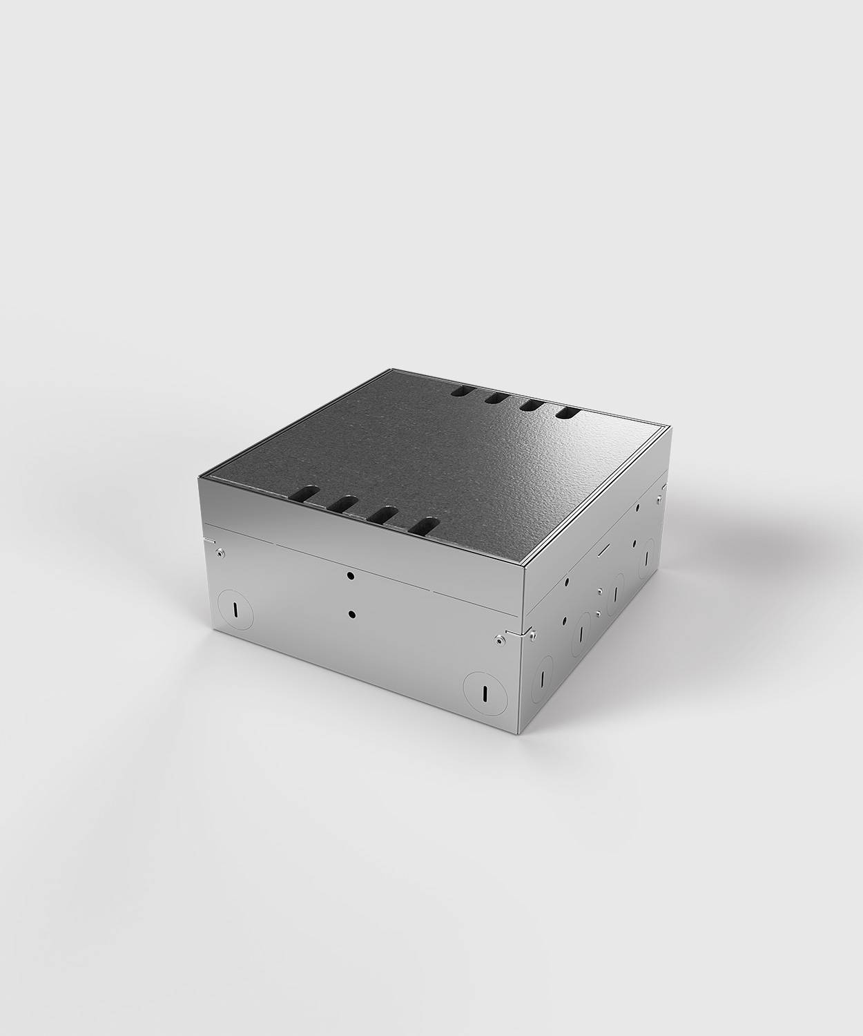 Bodensteckdose/ Bodentank 8908B; 4x Schuko, 4x RJ45 2fach,