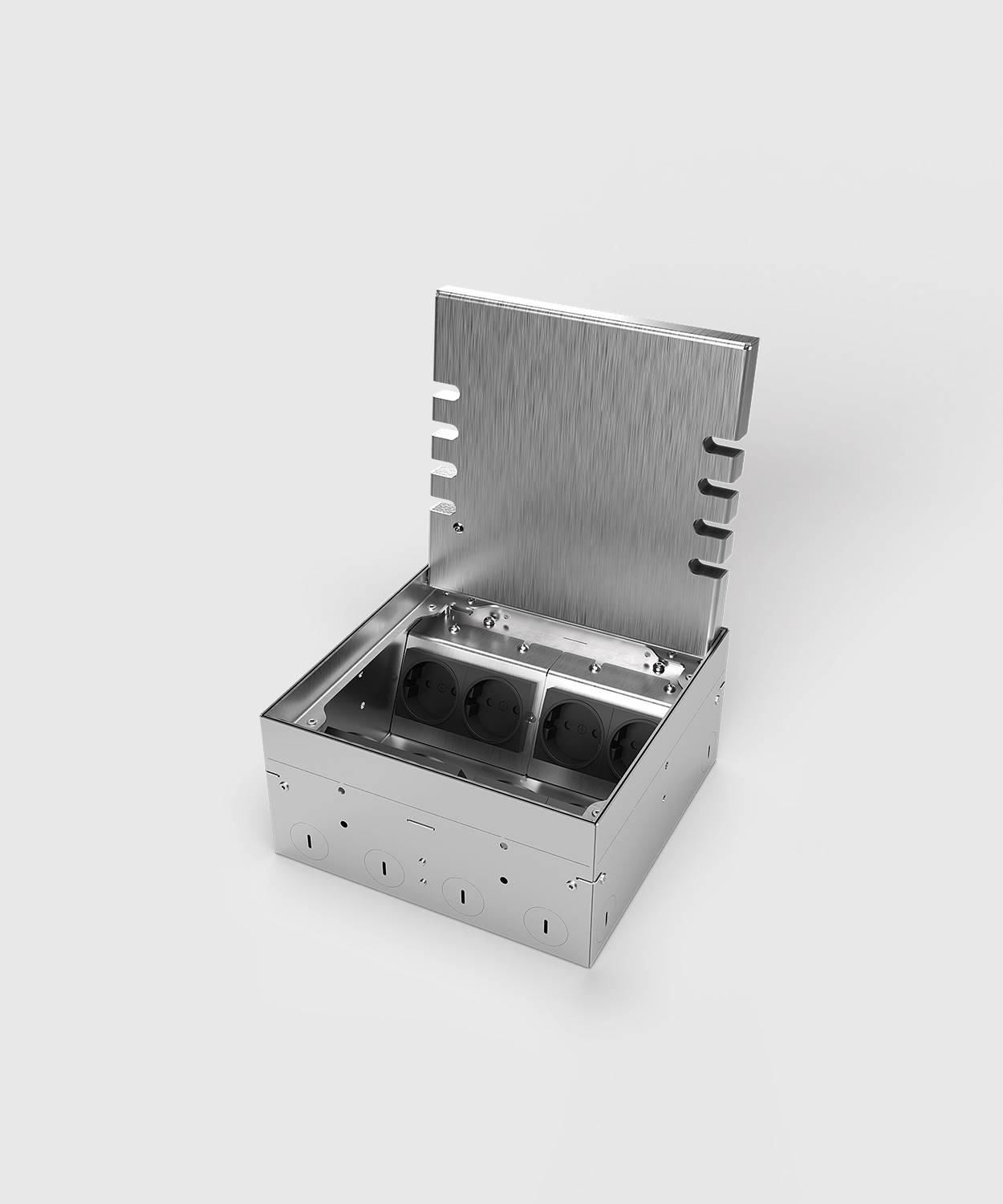 Bodensteckdose/ Bodentank 8908B; 8x Schuko,