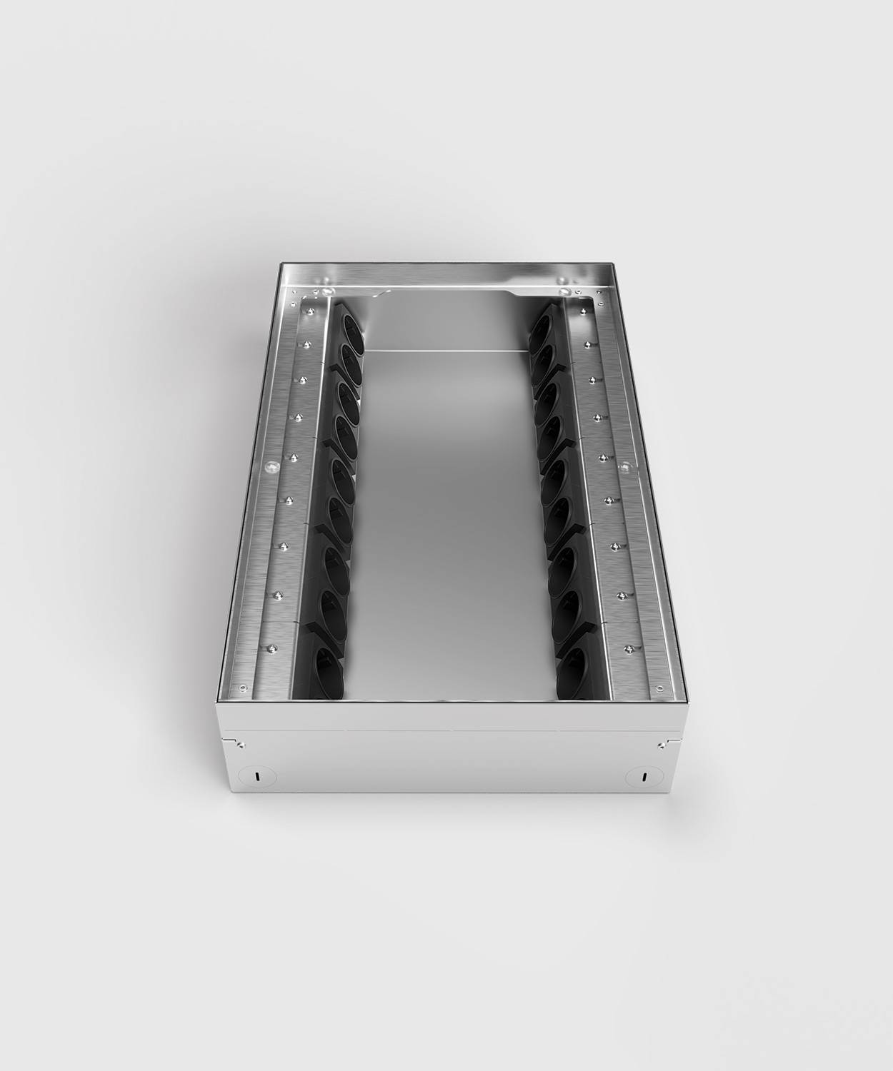 Bodensteckdose/ Bodentank 8920B; 20x Schuko,