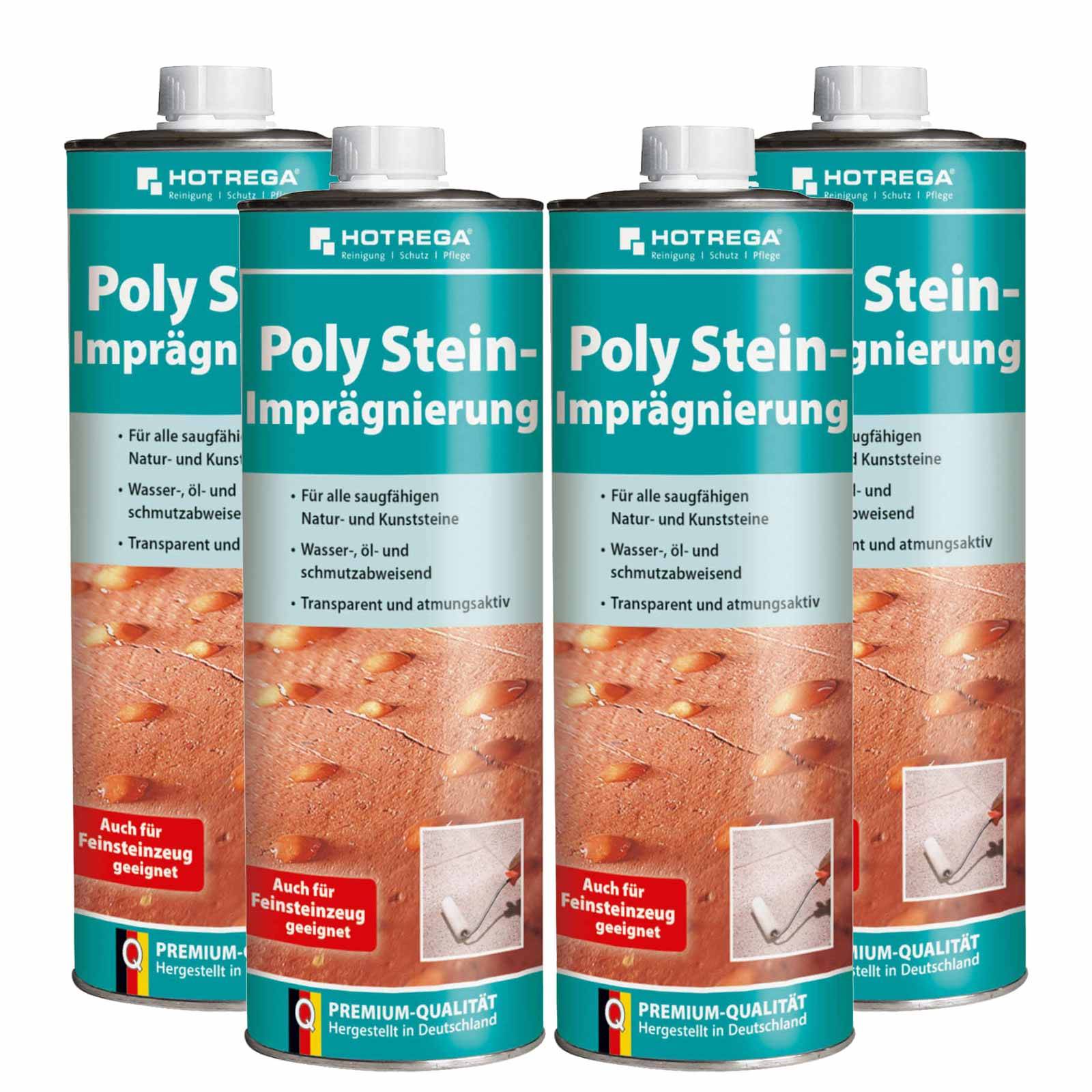HOTREGA Poly Stein Imprägnierung 1L Sets - Menge:4
