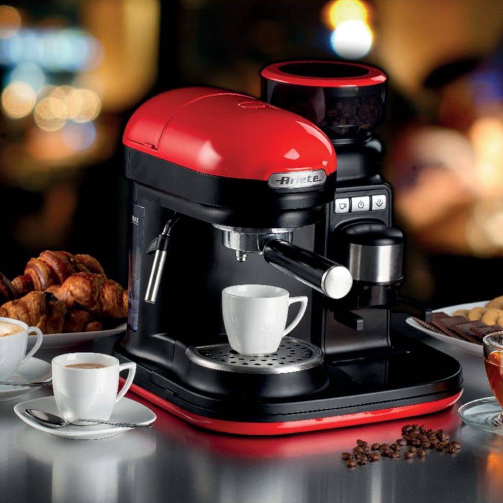 Ariete Espressomaschine Moderna 1080W 800 ml Rot und Schwarz