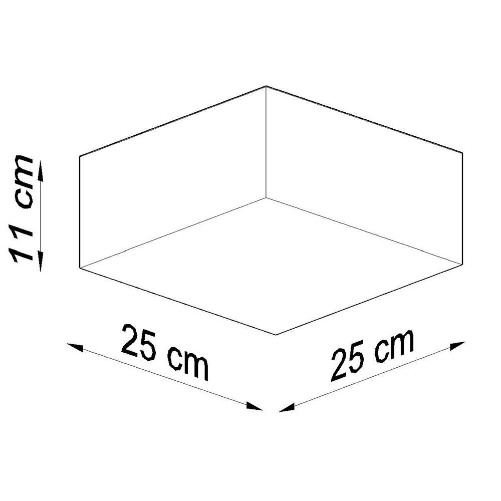 Wandleuchte Innen modern weiß Wandbeleuchtung Wandstrahler PVC Lampe Stahl Treppenhaus, quadrat, 1x E27, LxBxH: 25x25x12 cm