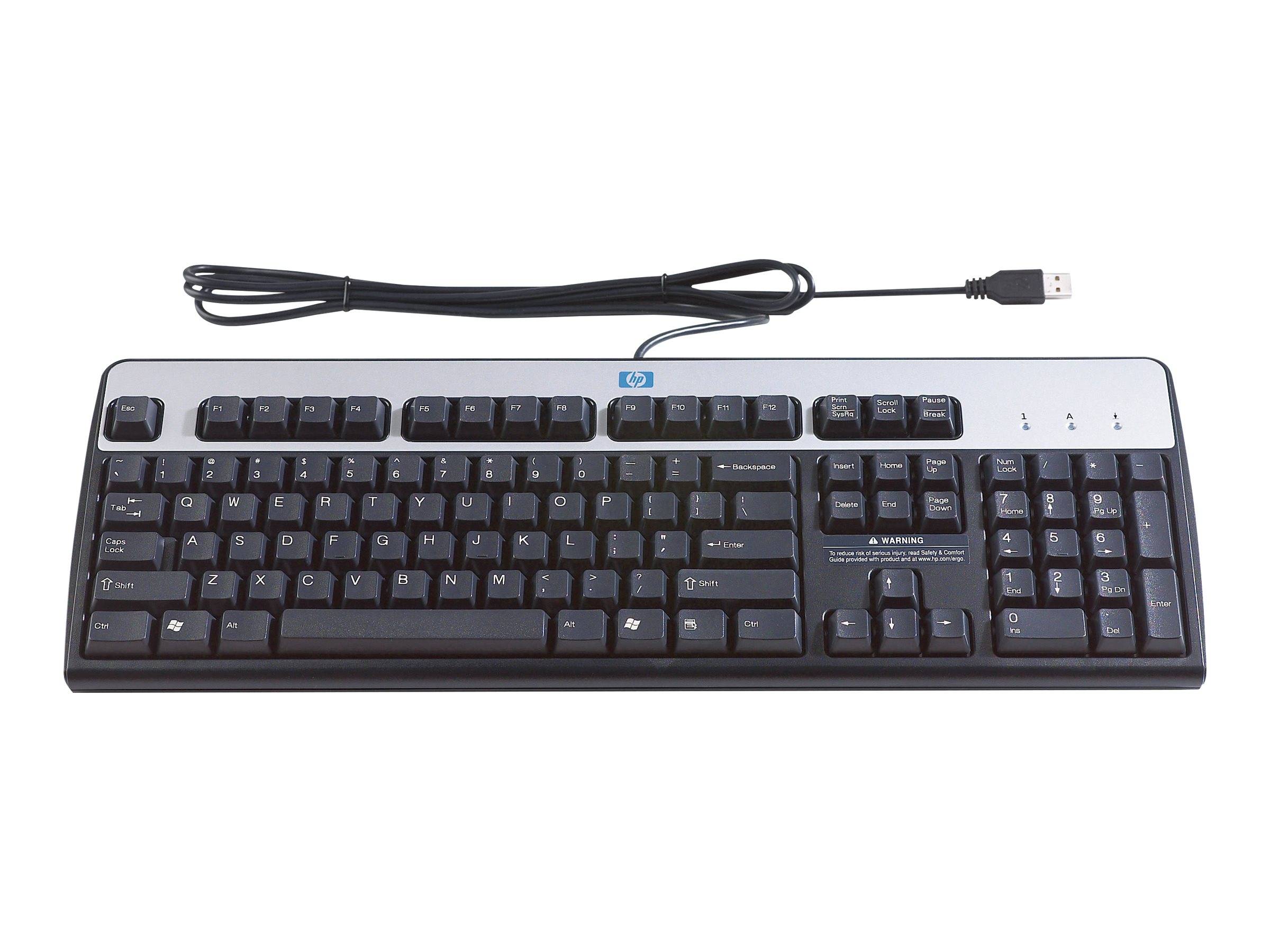 HPE Standard - Tastatur - USB - Norwegisch - Silber