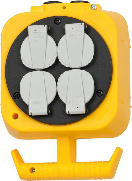 Pendelstromverteiler H05VV-F 3G1,5 4Schuko-Steckdosen Kabel-L5m Ku. BRENNENSTUHL