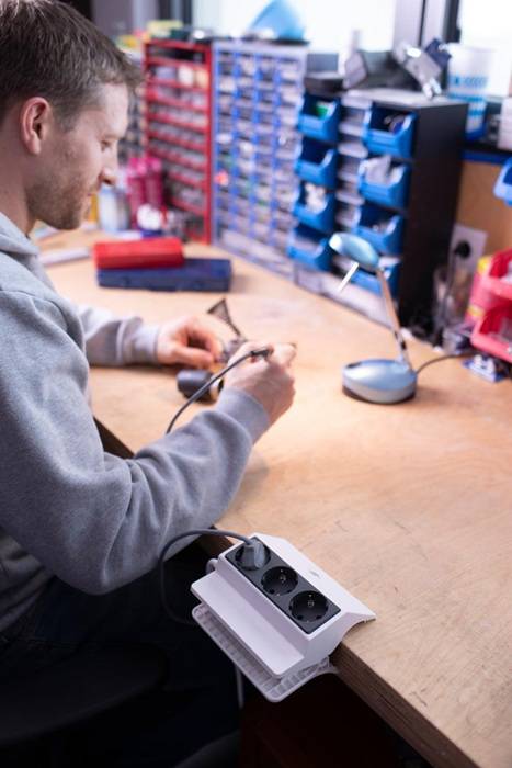 Steckdosenleiste 3fach weiß/anthrazit klemmbar BRENNENSTUHL