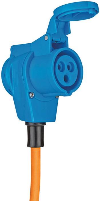 Camping-Verlängerungskabel H07RN-F 3G2.5 L10m orange CEE-Stecker/CEE-Winkelkuppl