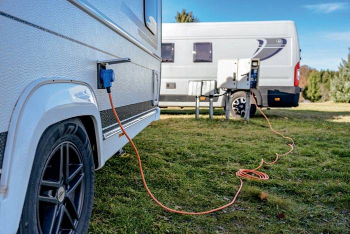 Camping-Verlängerungskabel H07RN-F 3G2.5 L25m orange CEE-Stecker/CEE-Winkelkuppl