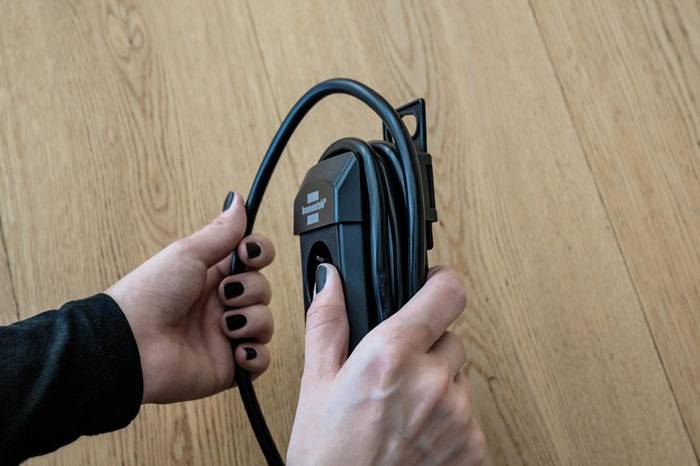 Steckdosenleiste Premium-Line 4fach Kabel-L1,8m schwarz/lichtgrau m.Kinderschutz