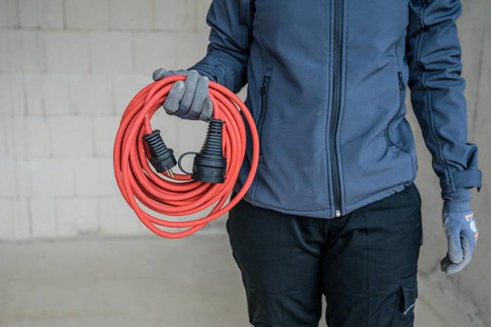 Baustellenverlängerungskabel H05VV-F 3G1,5 IP44 Kabel-L.10m rot Brennenstuhl