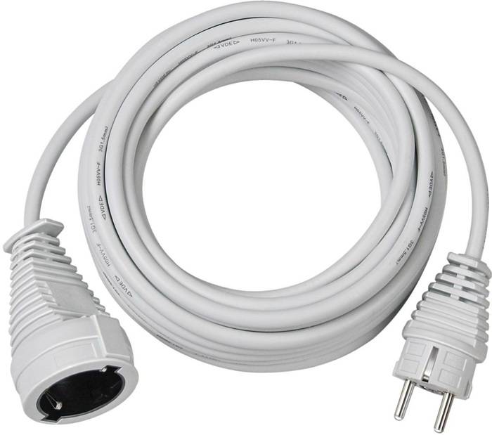 Verlängerungskabel H05VV-F 3G1,5 Kabel-L.10m Ku.weiß Brennenstuhl