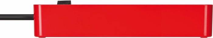 Steckdosenleiste Ecolor 4fach Kabel-L.1,5m rot/schwarz m.Schalter BRENNENSTUHL