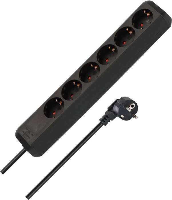 Steckdosenleiste Eco Line 6-fach Kabel-L.1,5m schwarz 1,5 m BRENNENSTUHL
