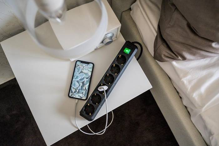 Steckdosenleiste Eco-Line 6-fach m.Schalter Kabel-L.3m schwarz 3 m BRENNENSTUHL