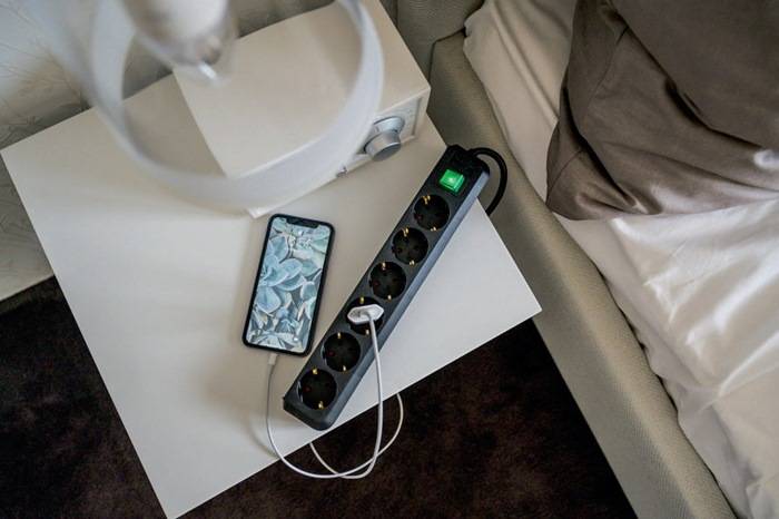 Steckdosenleiste Eco-Line 6-fach m.Schalter Kabel-L.3m schwarz 3 m BRENNENSTUHL