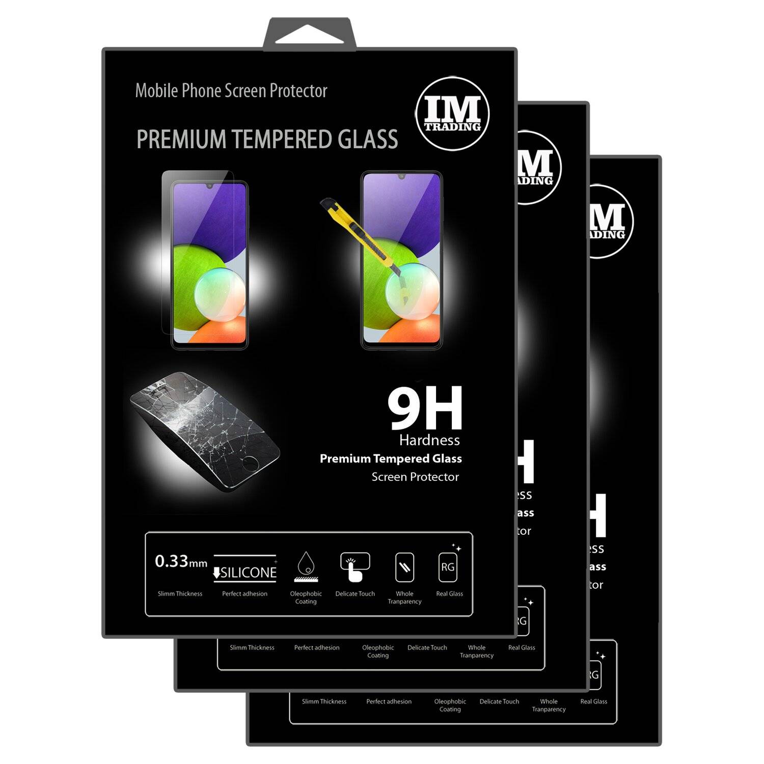 3X Schutz Schutz Glas 9H Tempered Glass Display Schutz Display Glas Screen Protector für SAMSUNG GALAXY A22 5G (A226B)