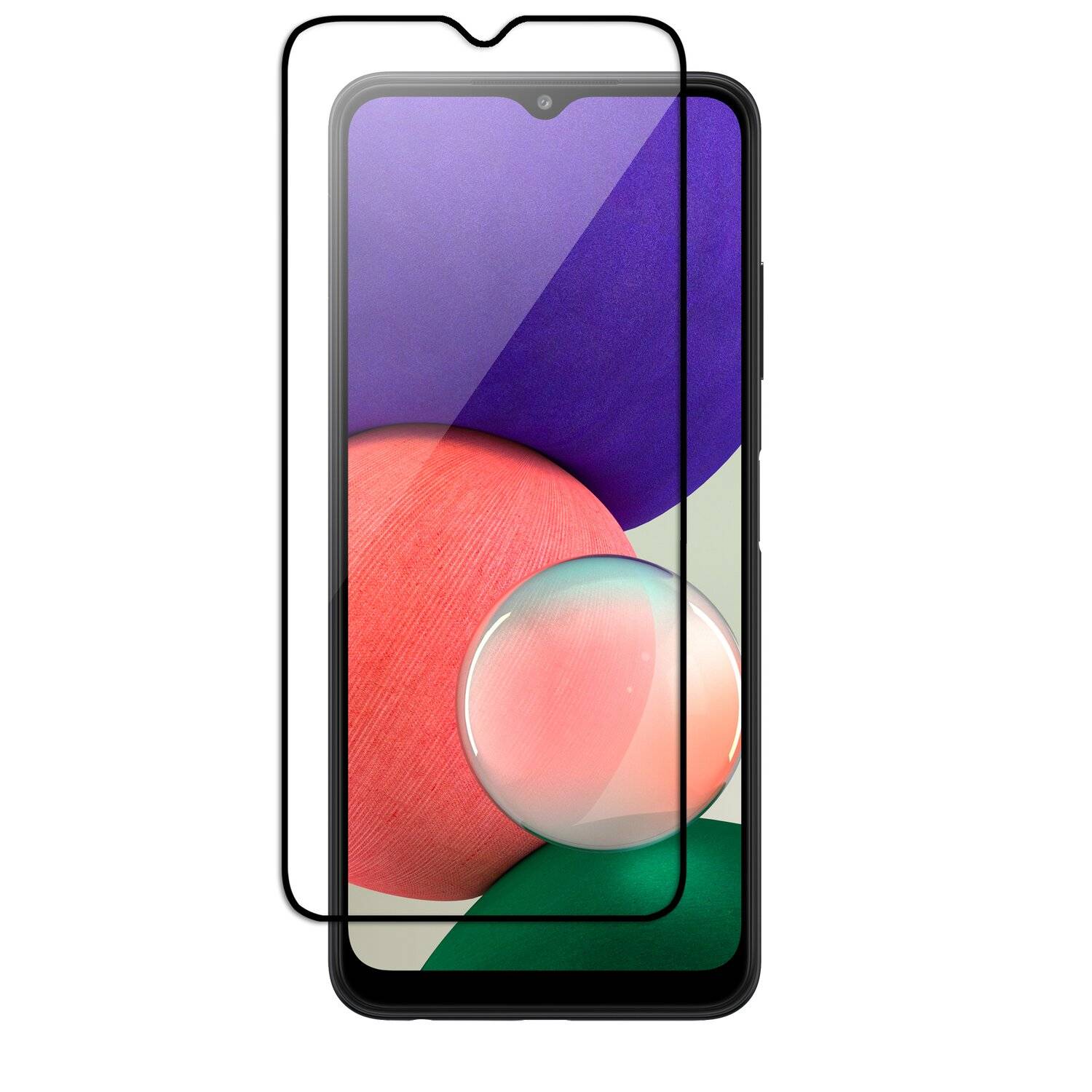 5D Schutzglas für Samsung Galaxy A22 5G (A226B) gebogen gehärtetem Glas Film voll Klebstoff und Abdeckung