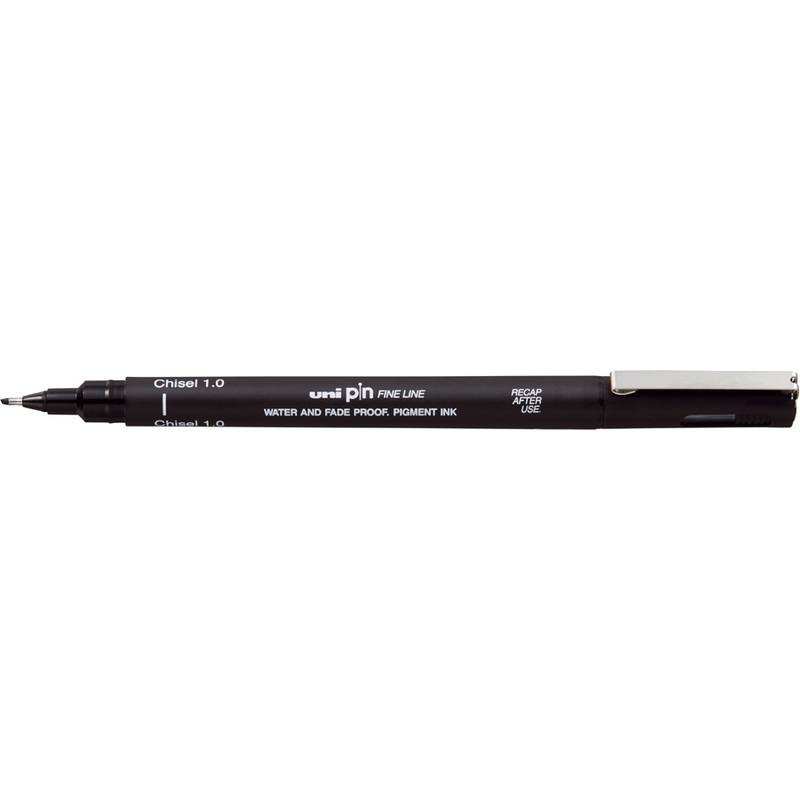 uni-ball Fineliner PIN Chisel 1.0, Keilspitze, schwarz