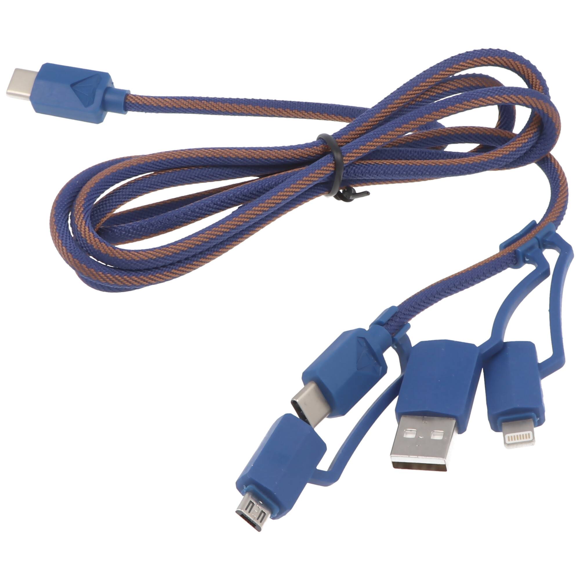 3A USB-Ladekabel USB-PDC-3 Multifunktionales USB-Daten und Lade Kabel 1,2 Meter bis 3A max. 65W