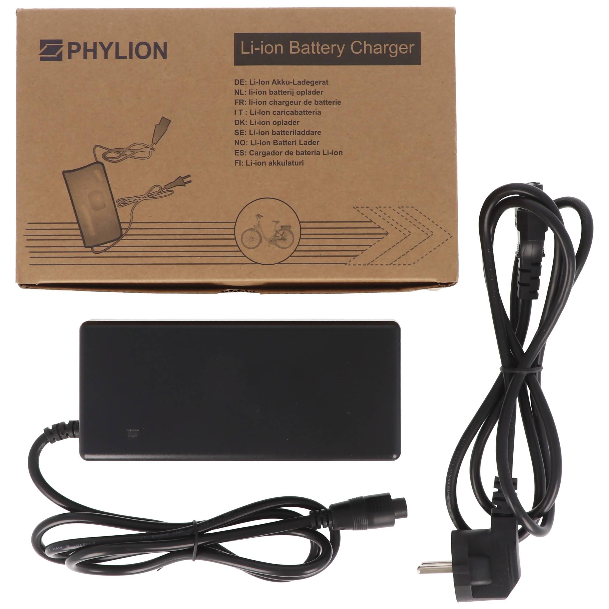 Phylion Ladegerät für E-bike 42V Ladestrom 2A Stecker 5-polig rund Phylion SSLC084V42M-01