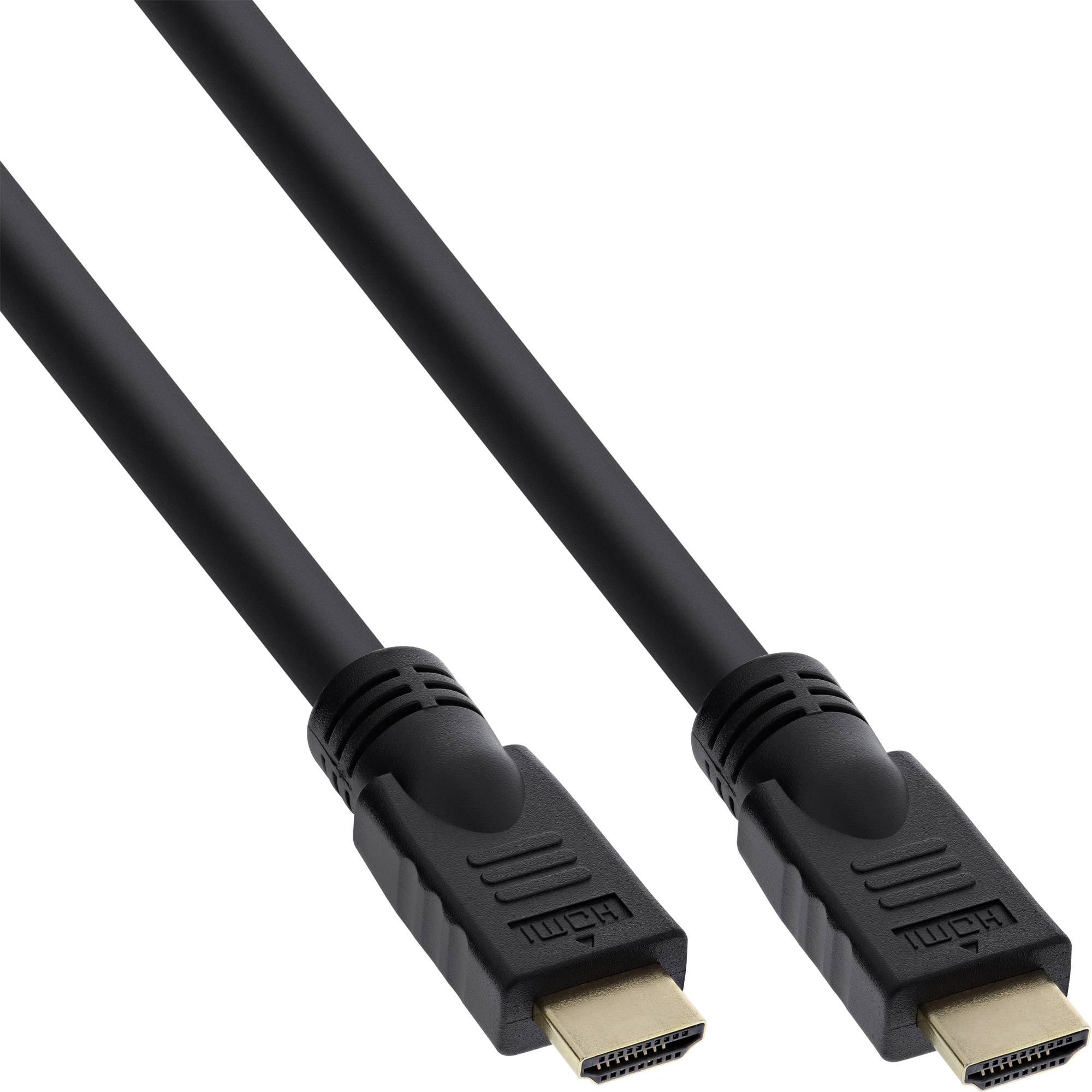 INLINE - HDMI-High Speed Kabel mit Ethernet - ST / ST - schwarz / gold - 10m