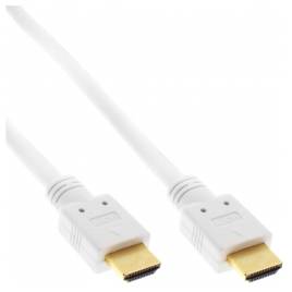 INLINE - HDMI-High Speed Kabel mit Eth. - Premium - ST / ST - weiß / gold - 3m