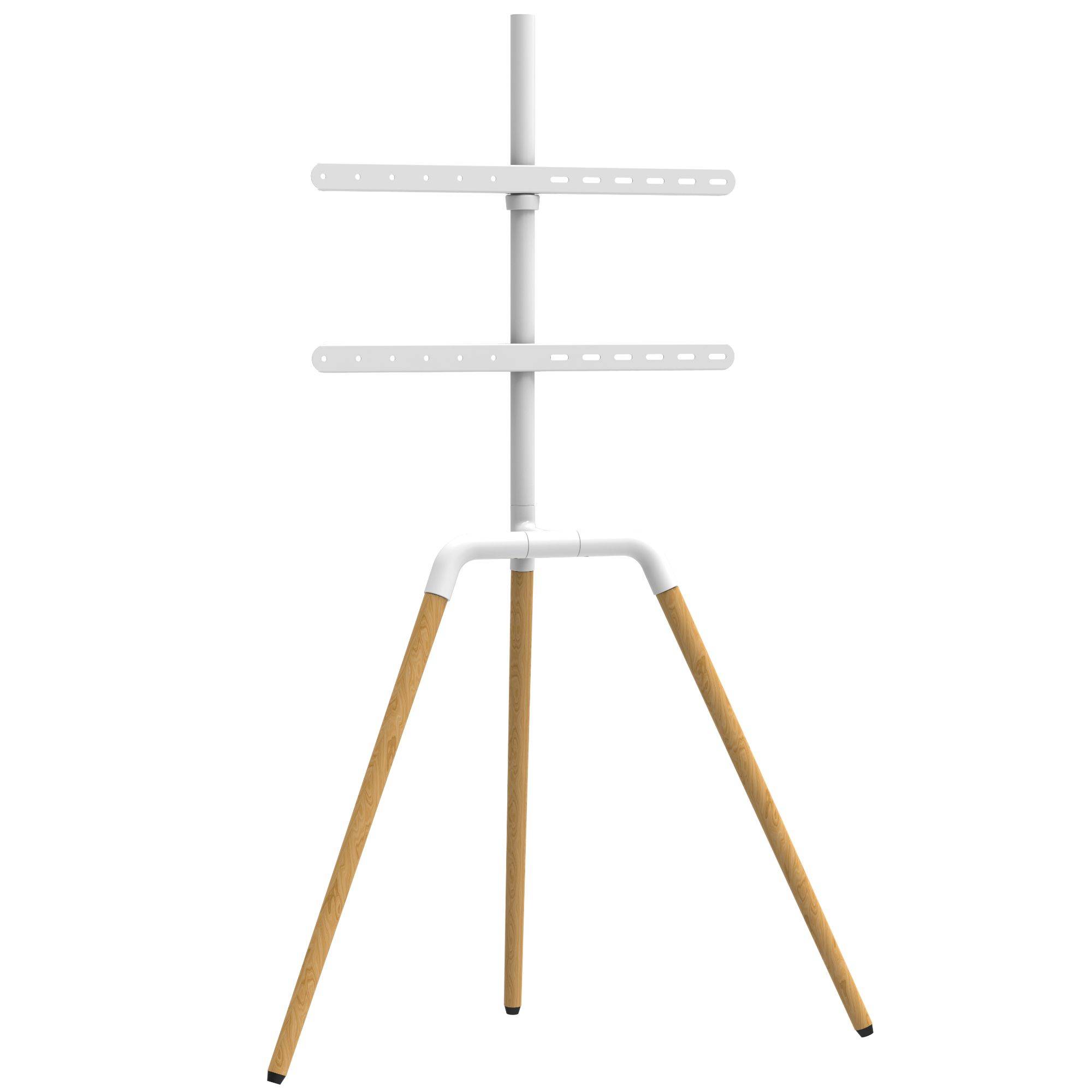 kalb | TV Standhalter Buche - VESA bis max. 600x400 für 45-65 Zoll max. 40kg Weiß