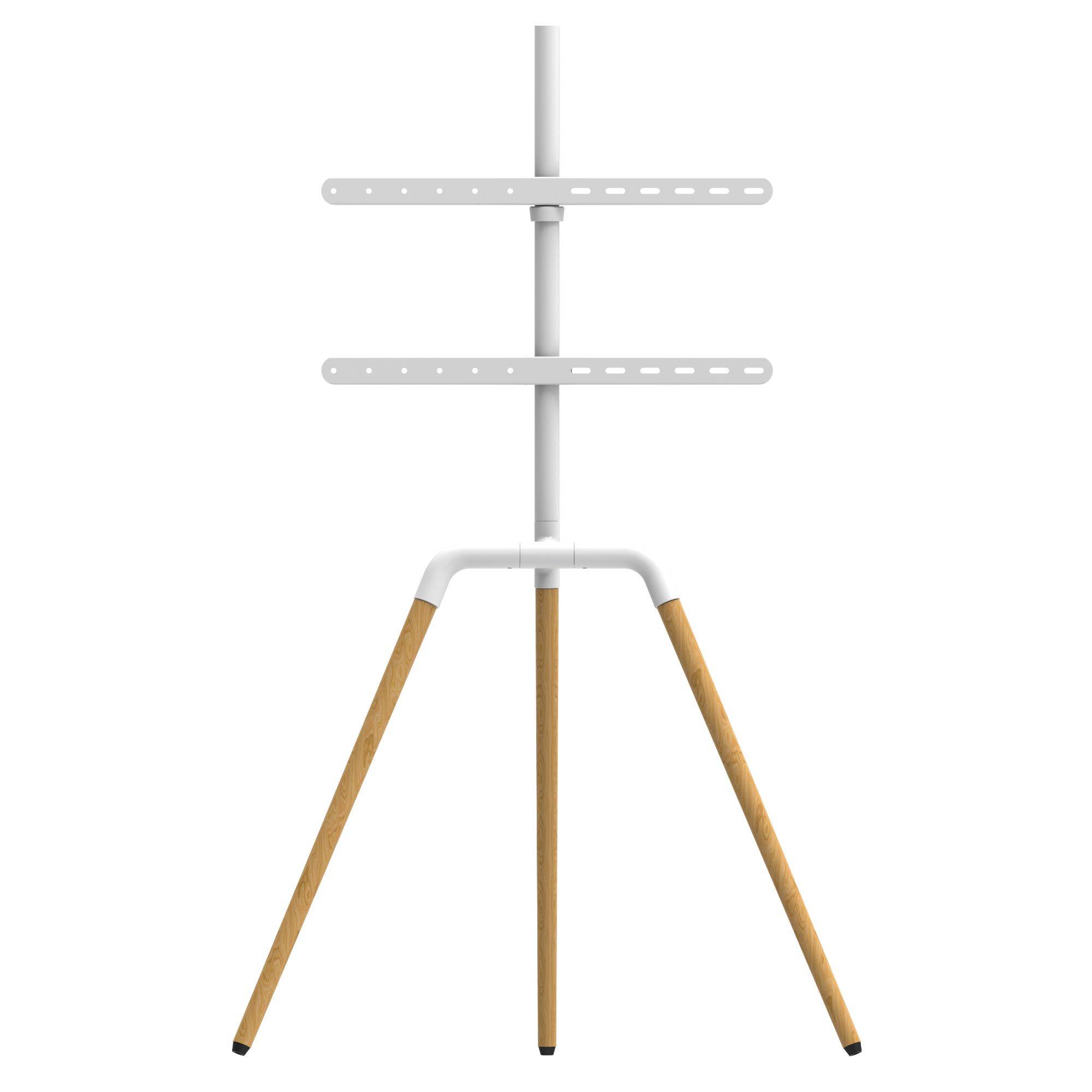 kalb | TV Standhalter Buche - VESA bis max. 600x400 für 45-65 Zoll max. 40kg Weiß
