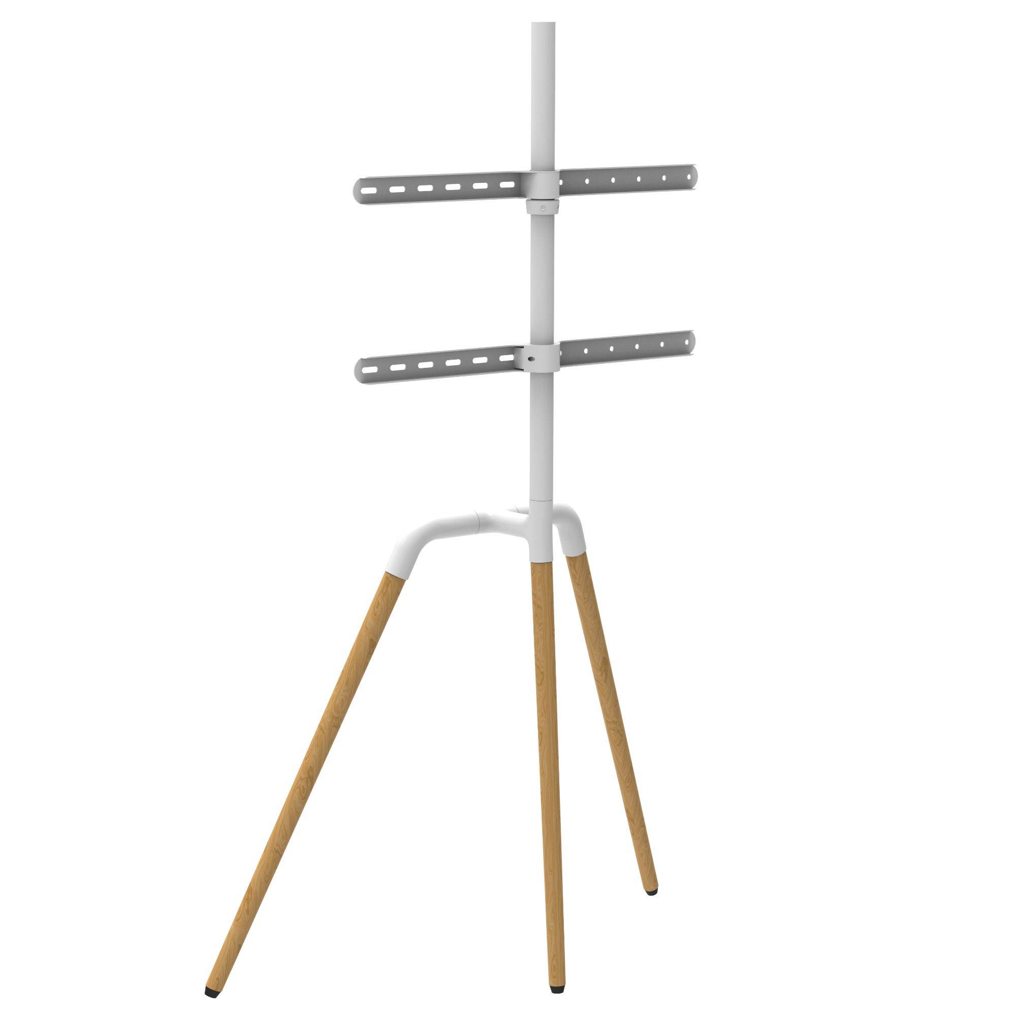 kalb | TV Standhalter Buche - VESA bis max. 600x400 für 45-65 Zoll max. 40kg Weiß