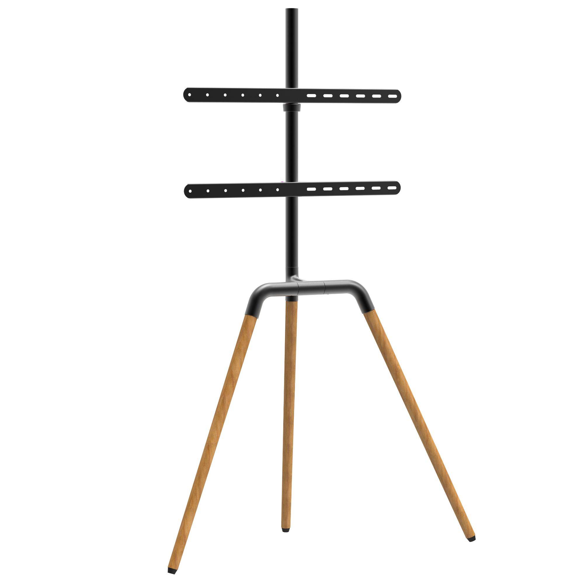 kalb | TV Standhalter Buche - VESA bis max. 600x400 für 45-65 Zoll max. 40kg Schwarz