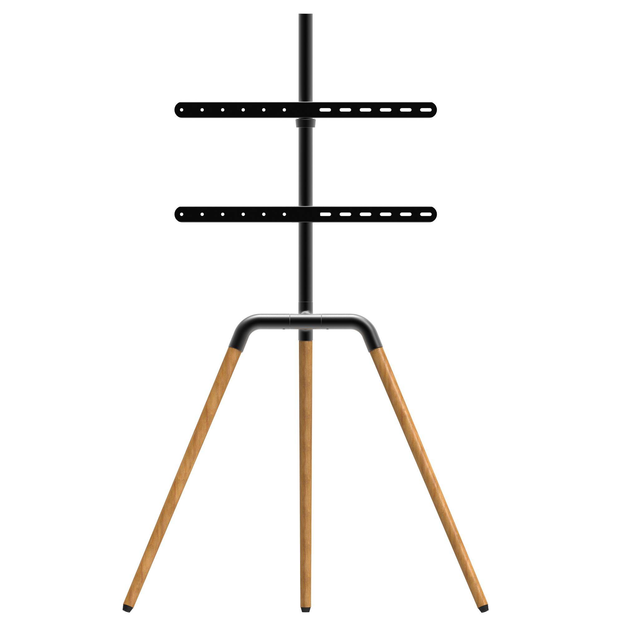 kalb | TV Standhalter Buche - VESA bis max. 600x400 für 45-65 Zoll max. 40kg Schwarz