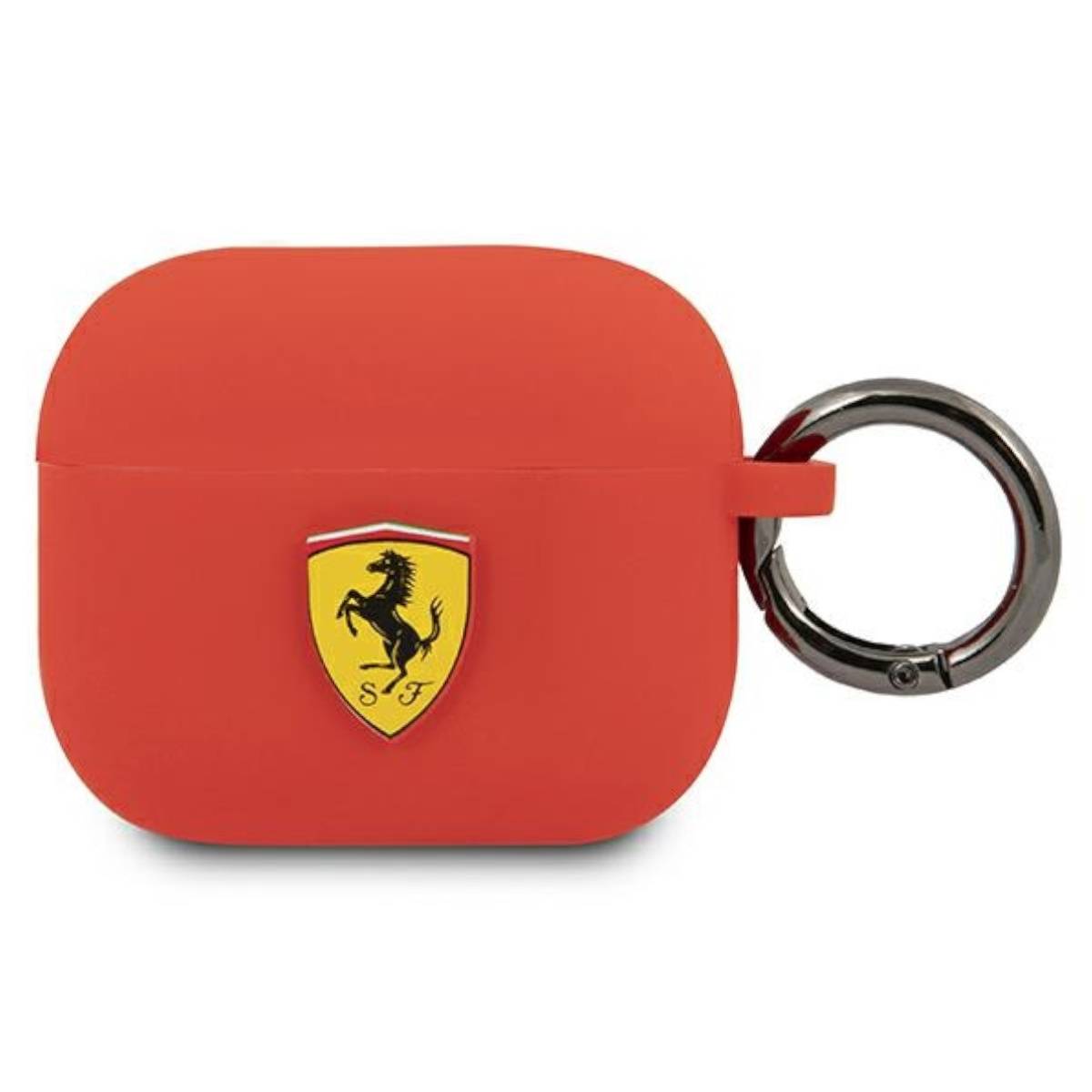 Ferrari Apple AirPods 3 Cover Rot Ferrari Silicone Schutzhülle Tasche Case Etui