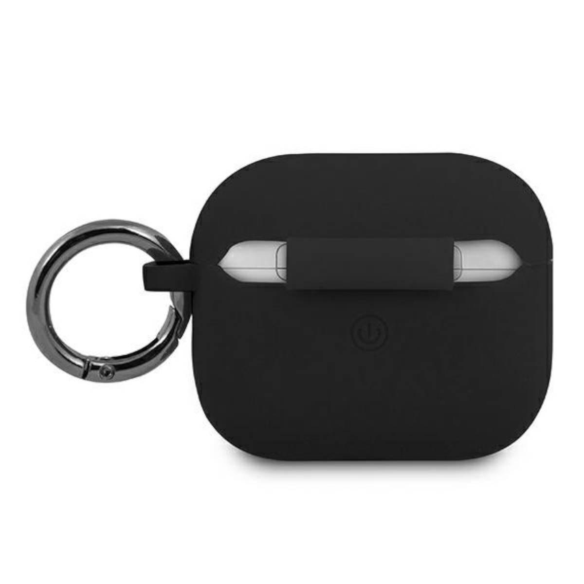 Ferrari Apple AirPods / AirPods 3 Cover Schwarz Scuderia Ferrari Silicone Schutzhülle Tasche Case Etui