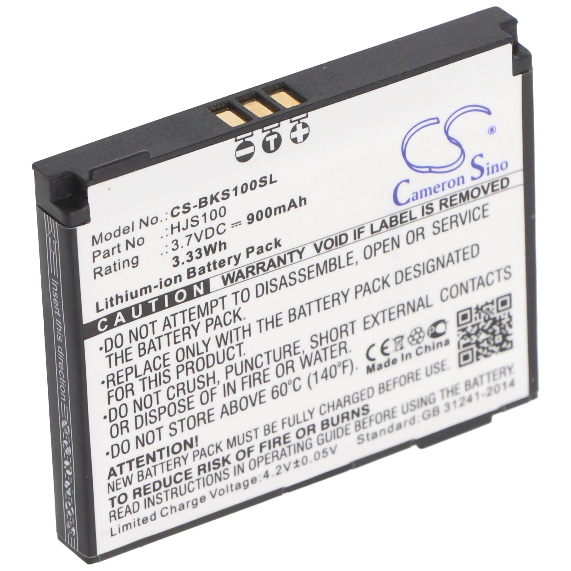 Akku passend für Becker HJS100, HJS-100, Map Pilot, Mercedes Benz Map Pilot, VW Map Pilot 3,7 Volt 900mAh Li-Ionen Akku