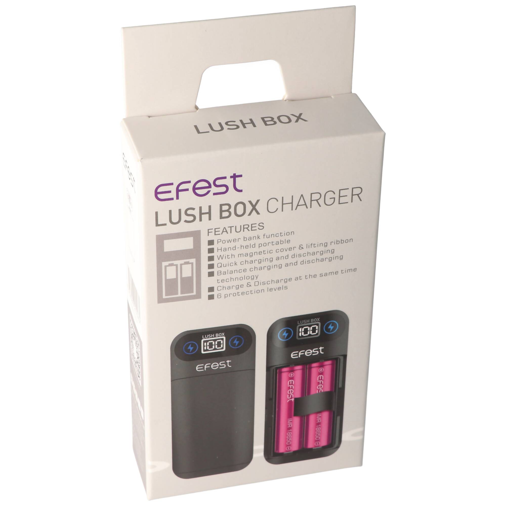 Powerbank und 18650 Li-ion Ladegerät für 18650 3,6V -3,7V max. 66,5mm Lithium Ionen Akkus, ohne Akkus